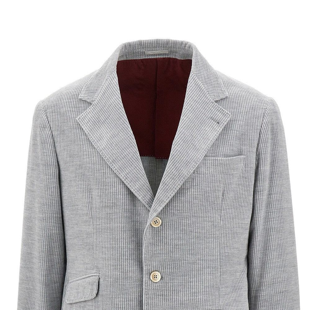 Corduroy single-breasted jacket
