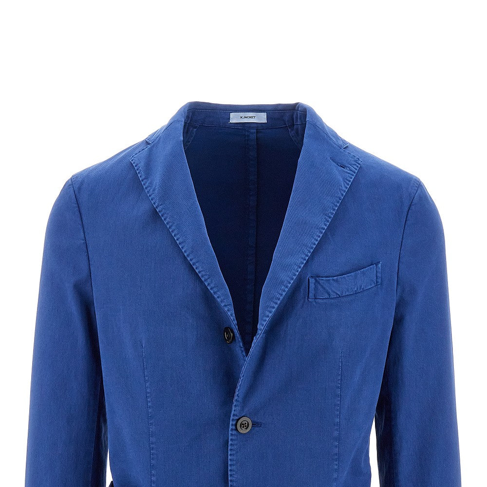 Twill single-breasted tailored jacket