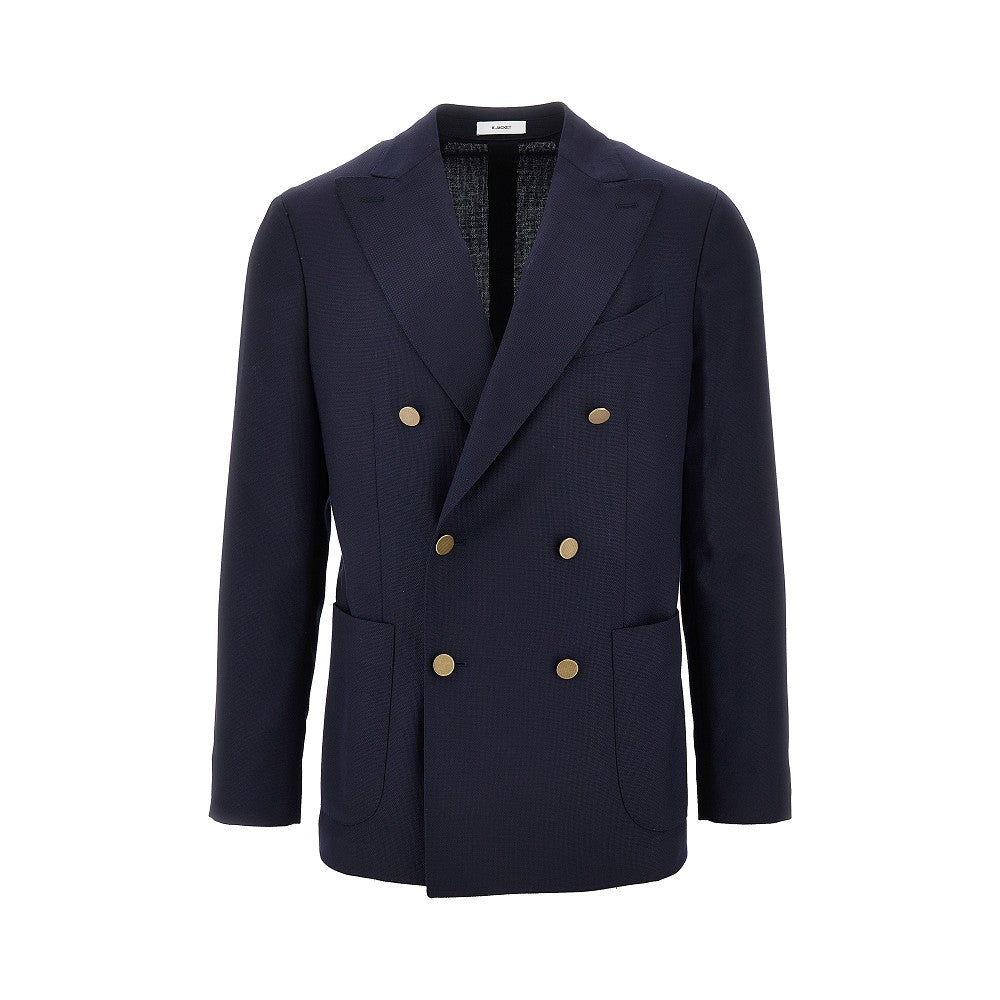 Wool double-breasted tailored blazer