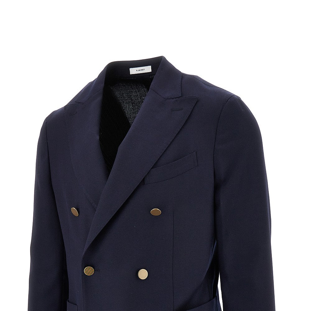 Wool double-breasted tailored blazer