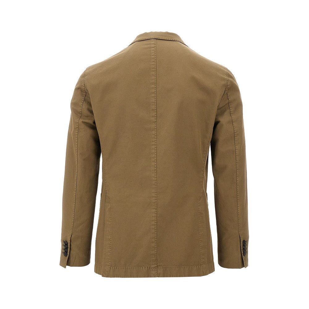 Twill double-breasted tailored jacket