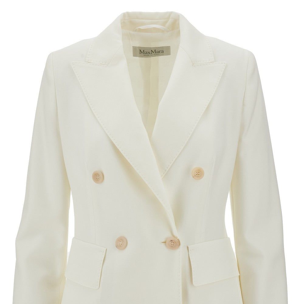 Twill double-breasted jacket