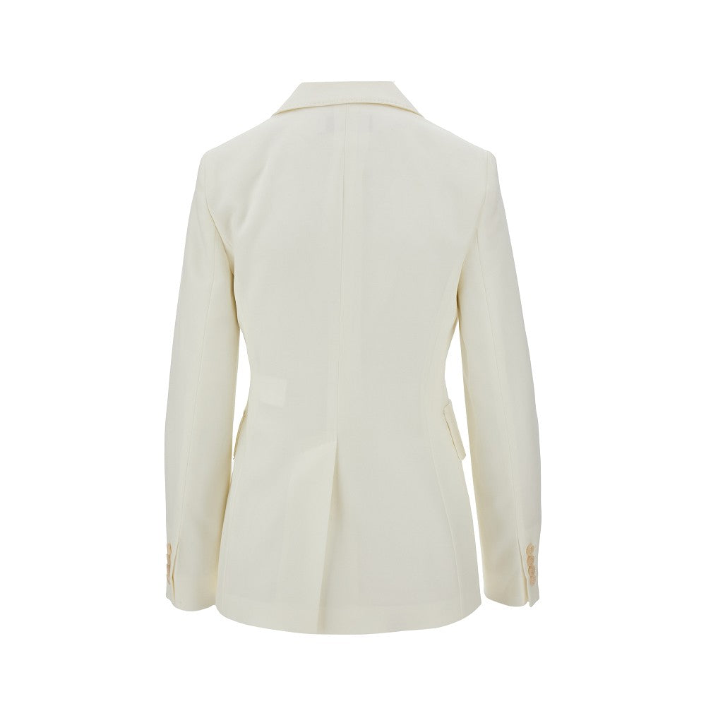 Twill double-breasted jacket