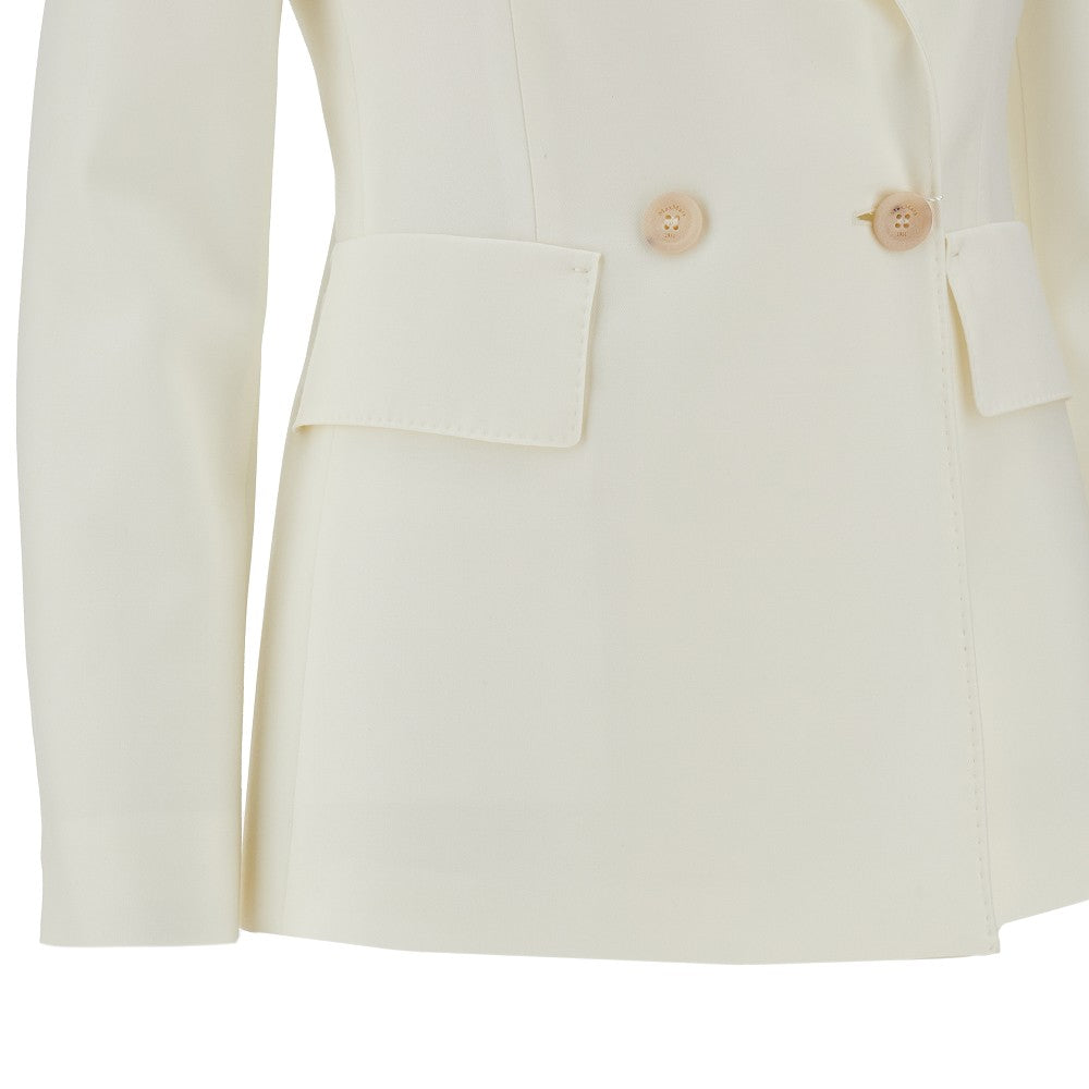 Twill double-breasted jacket