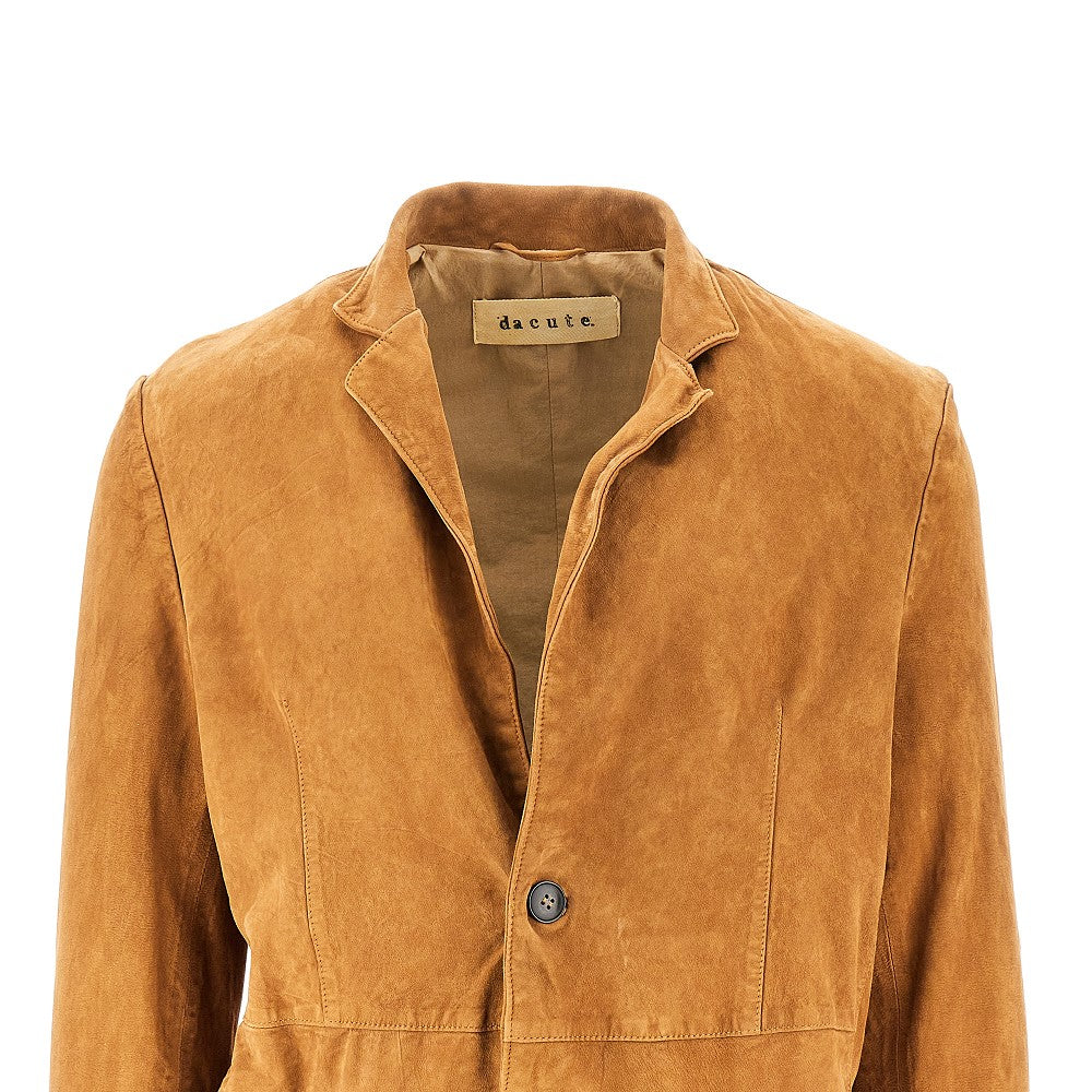 'Queen' washed suede jacket
