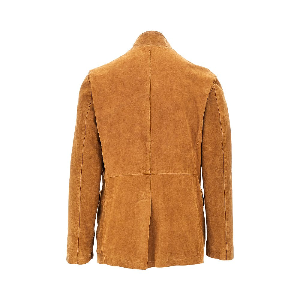 'Queen' washed suede jacket