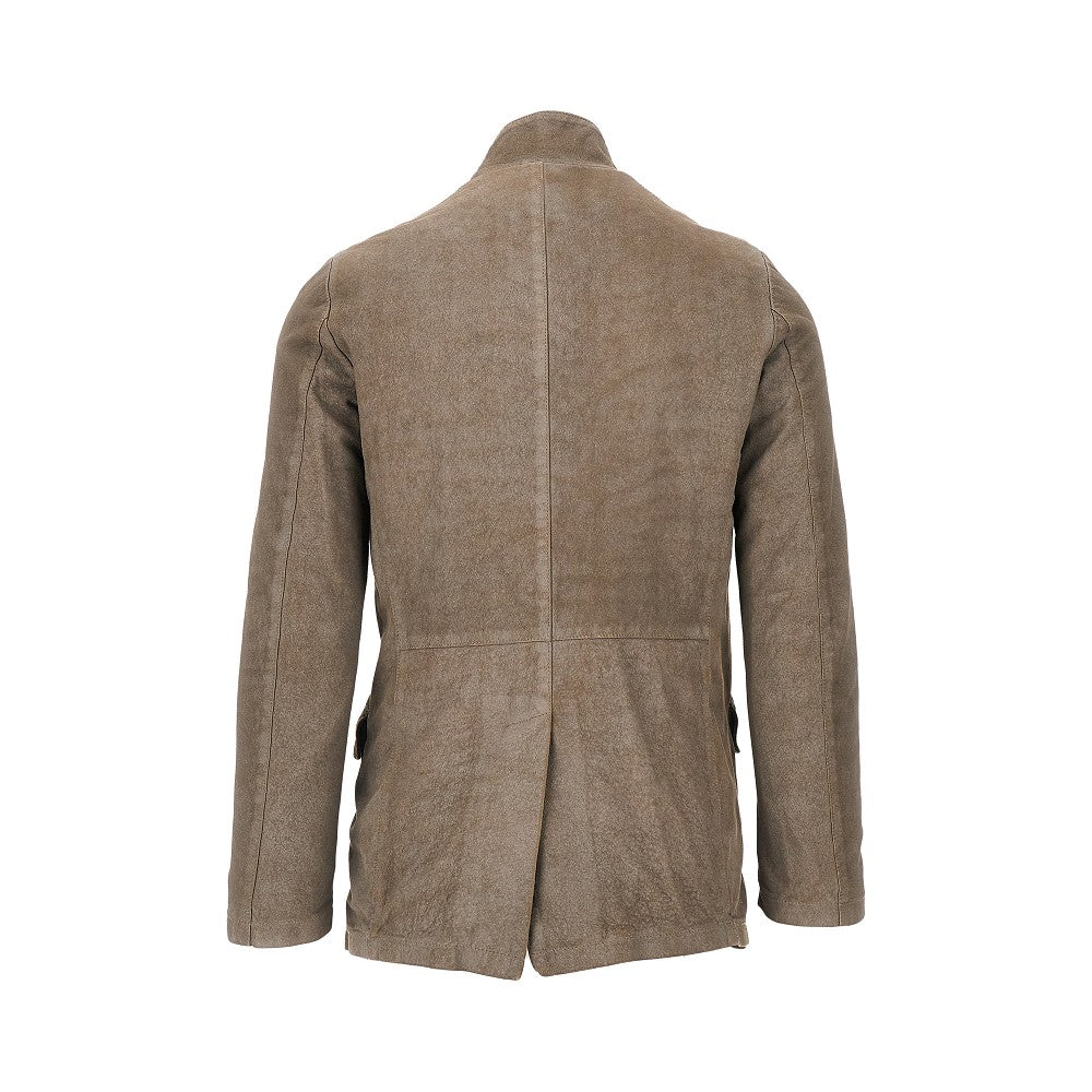 'Queen' blister leather jacket