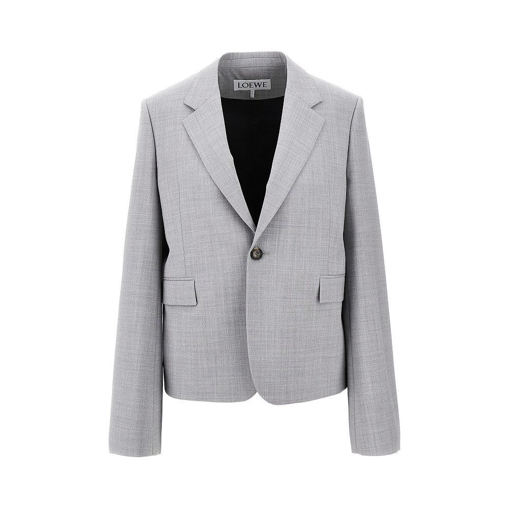 Single-breasted jacket with wide sleeves