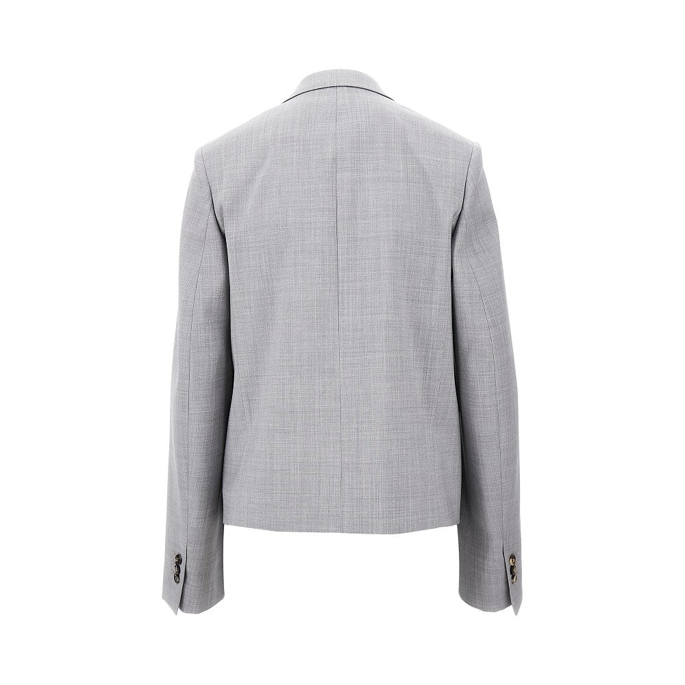Single-breasted jacket with wide sleeves