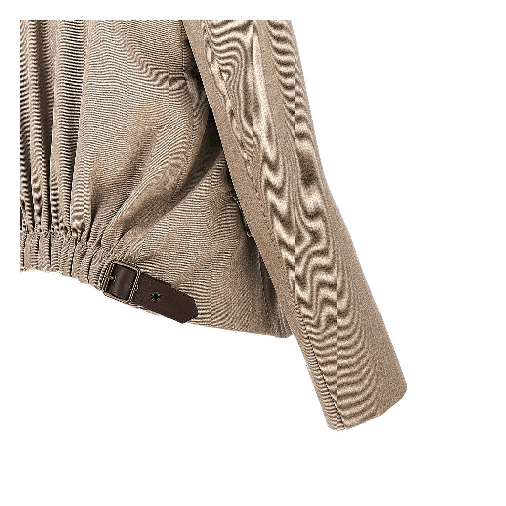 Giacca in lana con retro arricciato