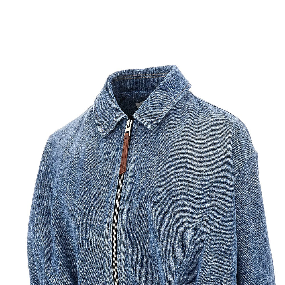 Draped denim jacket
