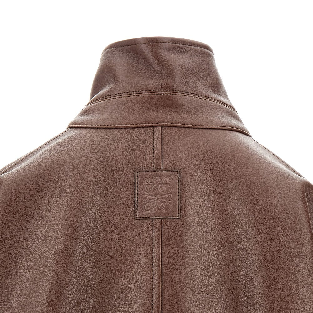Oversized Balloon Fit leather jacket