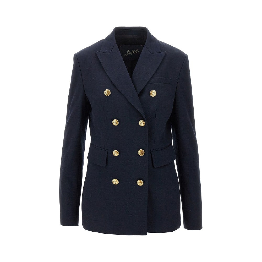 'Chantal' gabardine double-breasted jacket