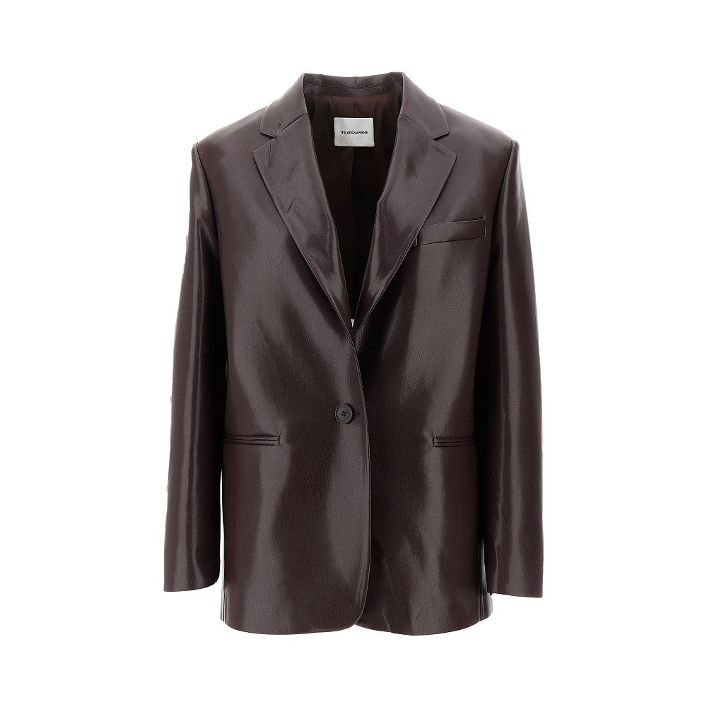 Blazer oversize in pelle vegana 'Guia'