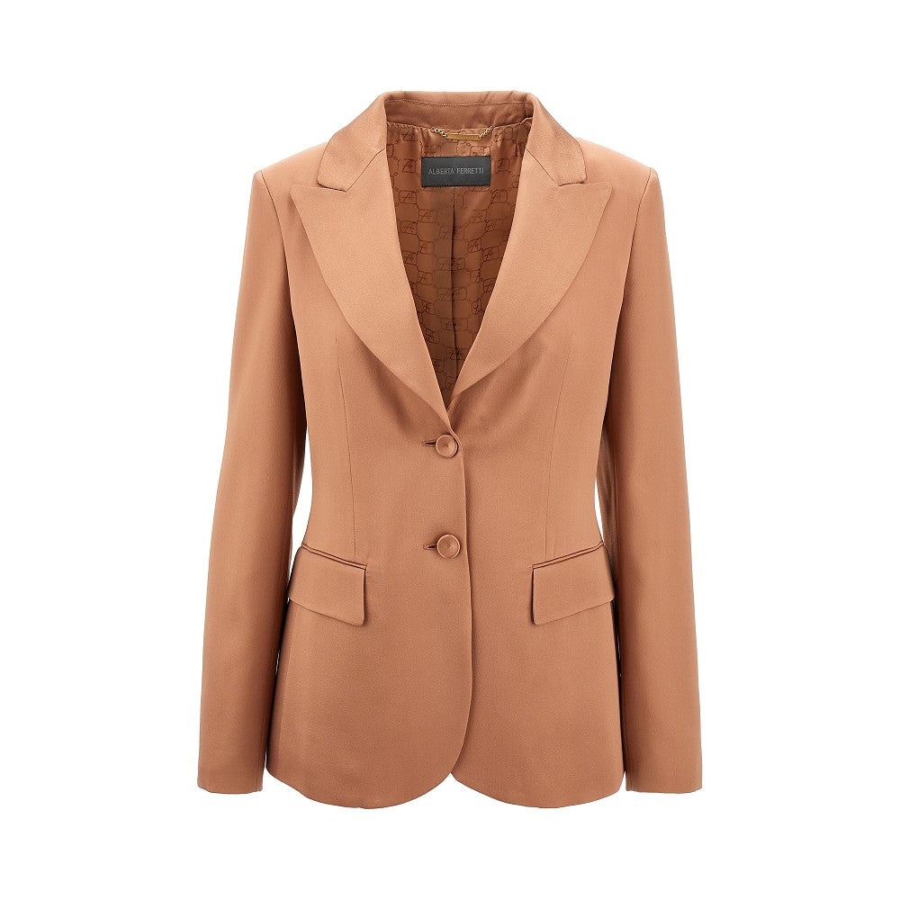 Satin single-breasted jacket