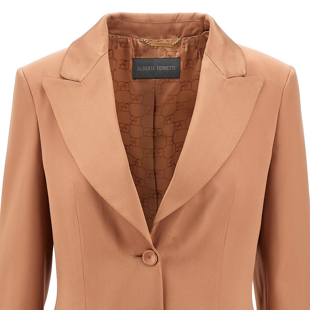 Satin single-breasted jacket