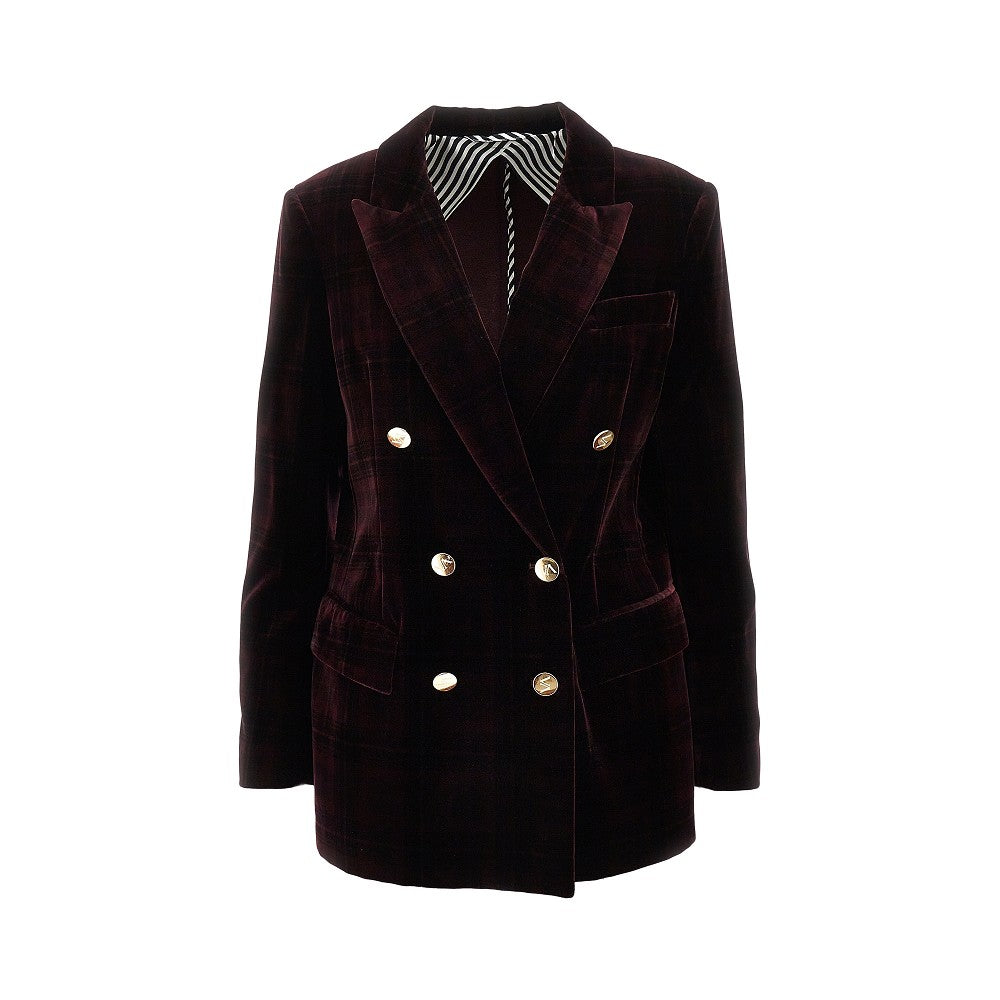 'Victory' velvet double-breasted jacket