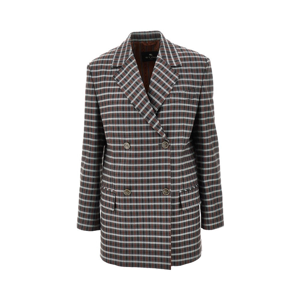 Giacca doppiopetto oversize in misto lana