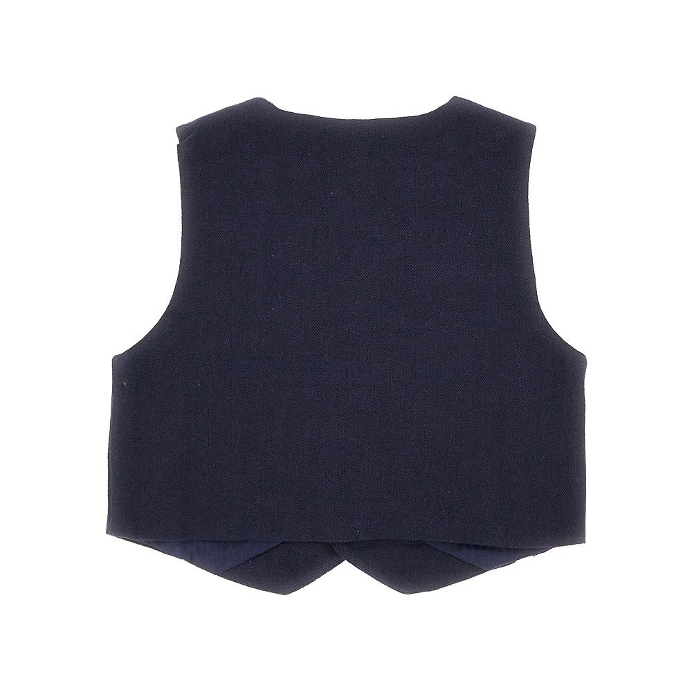 Gilet in misto lino e cotone
