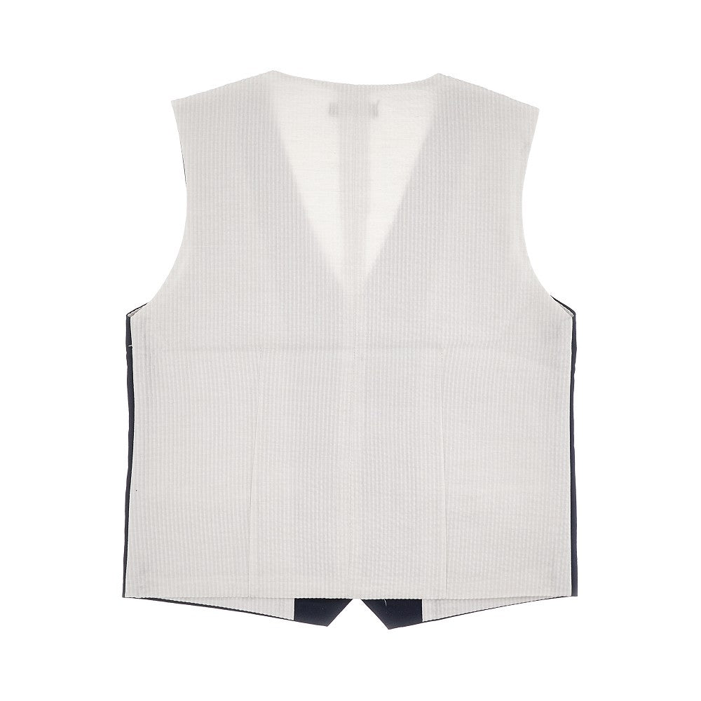 Cotton and linen vest