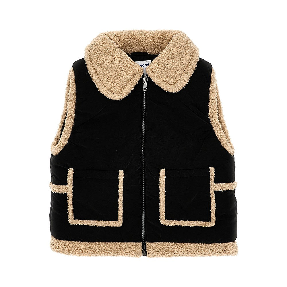 Gilet imbottito effetto montone