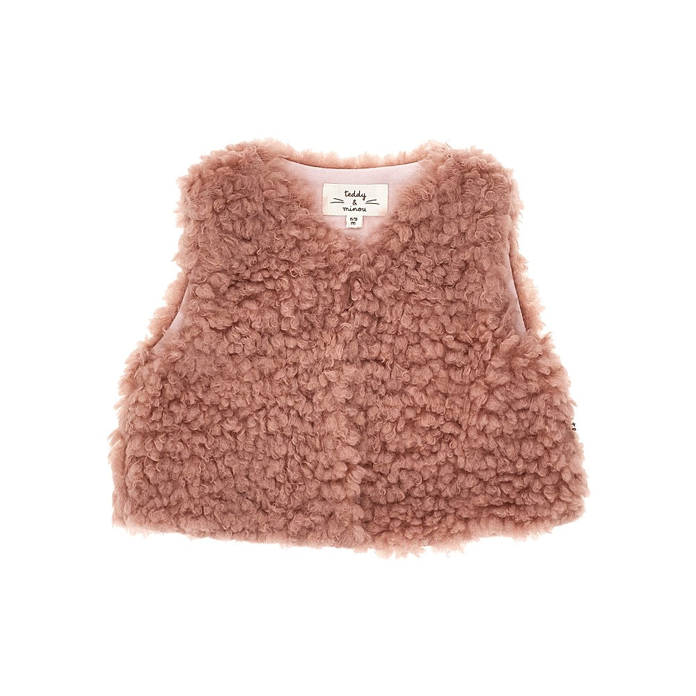 Sherpa fabric vest