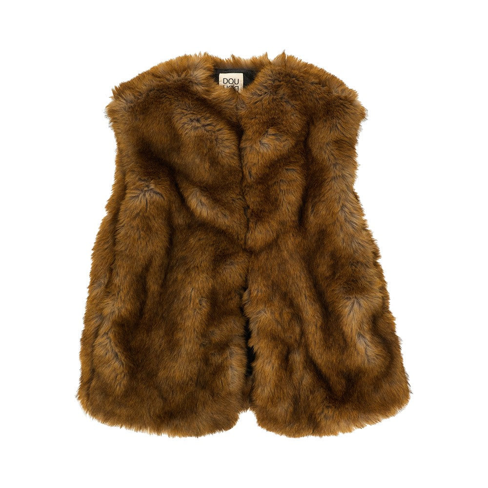 Faux leather vest