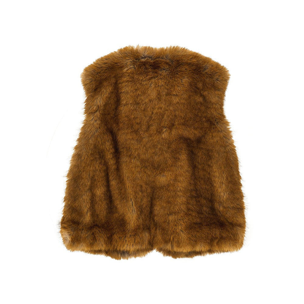 Faux leather vest