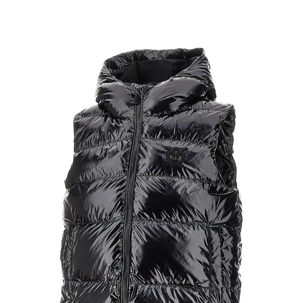 Glossy coated nylon padded vest
