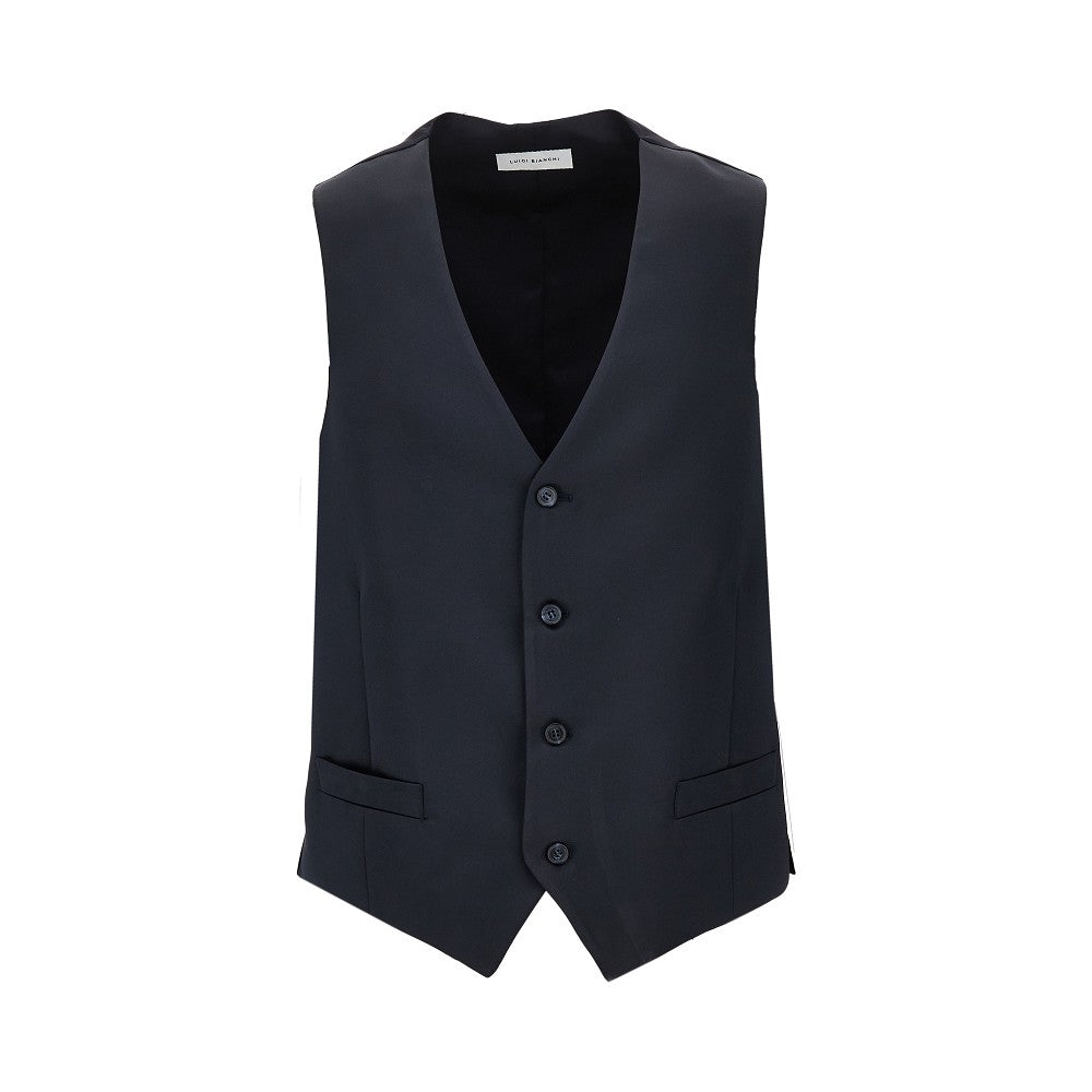 Gilet sartoriale monopetto in satin