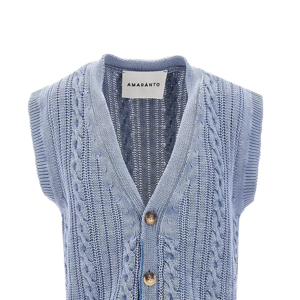 Gilet in maglia a trecce