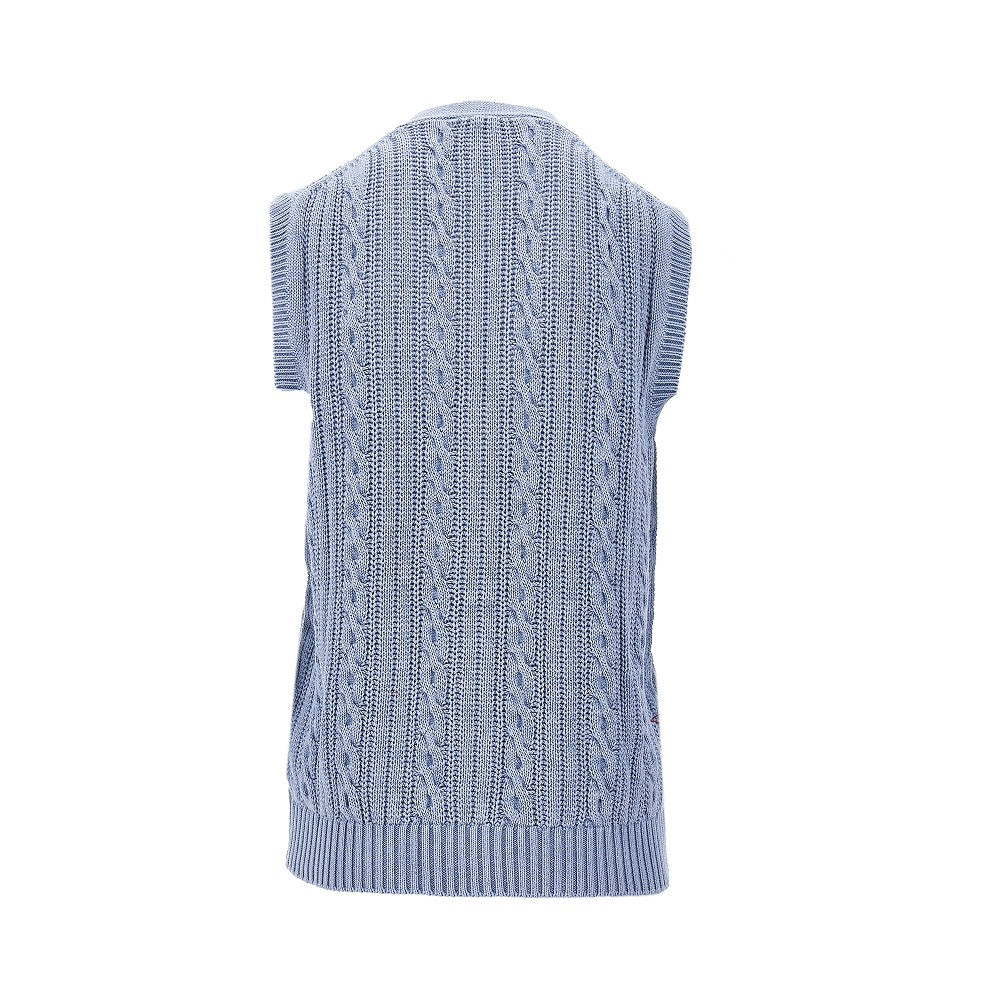 Gilet in maglia a trecce