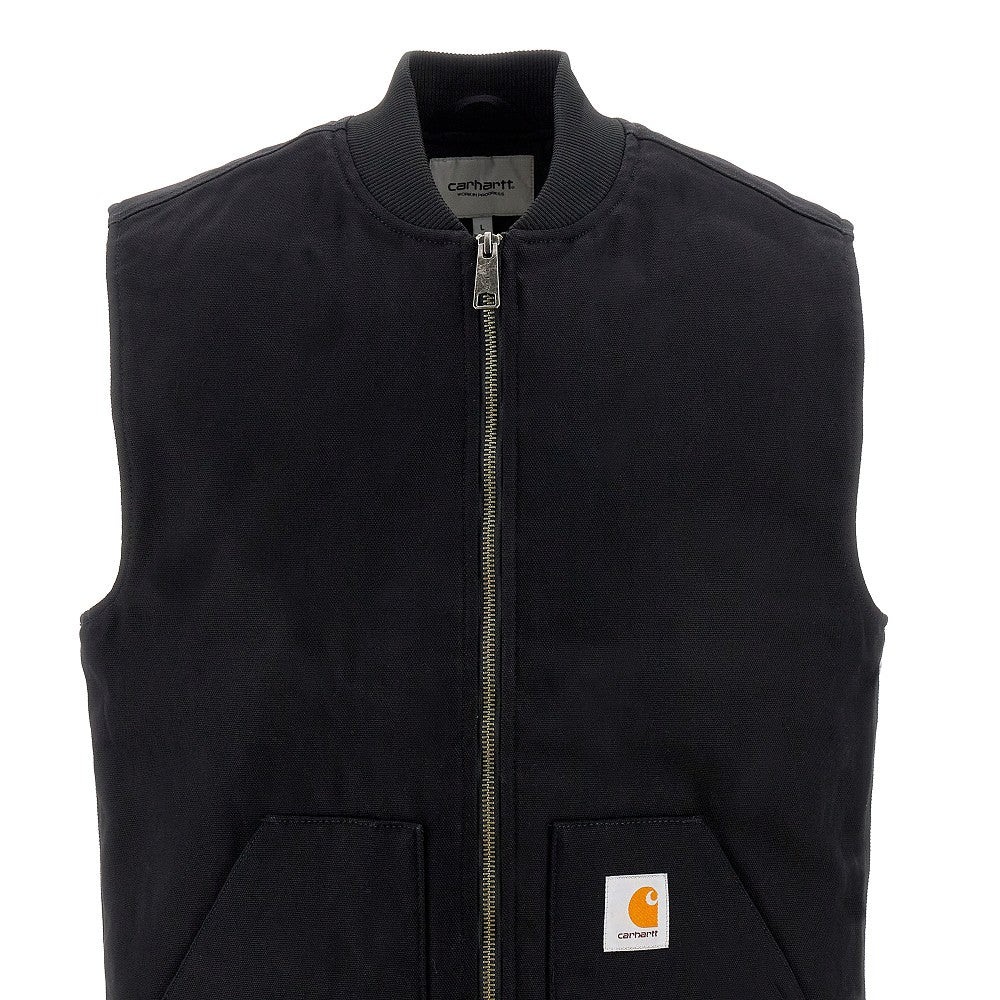 Padded canvas vest