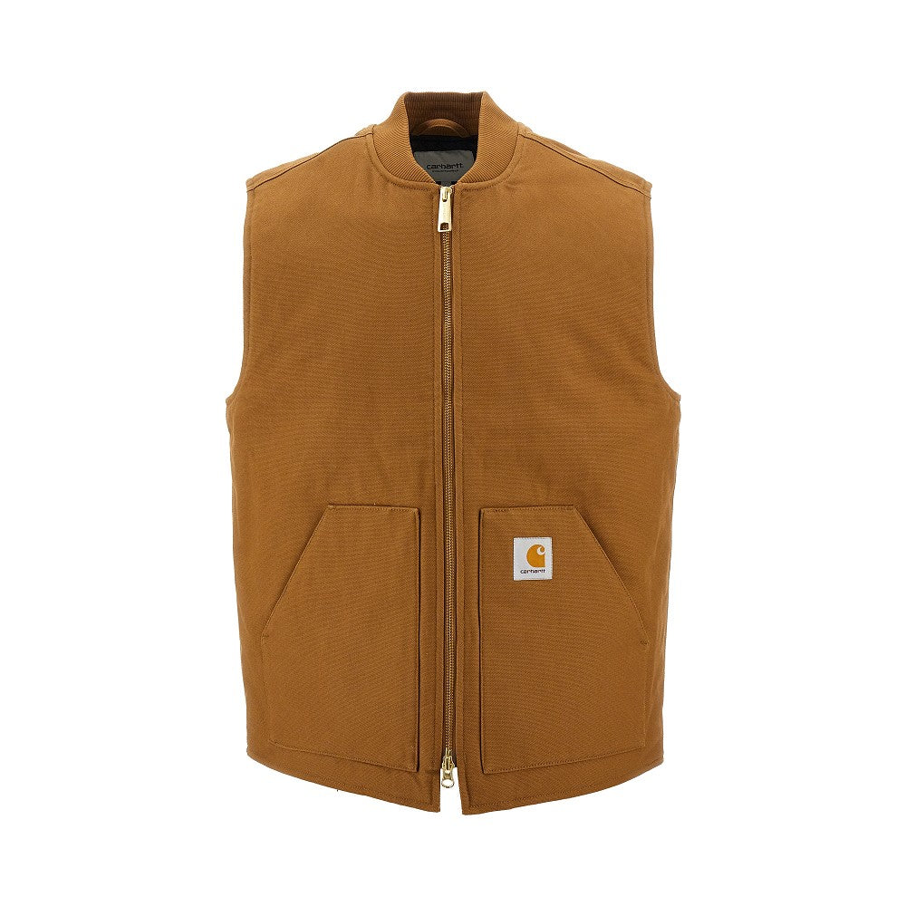 Padded canvas vest