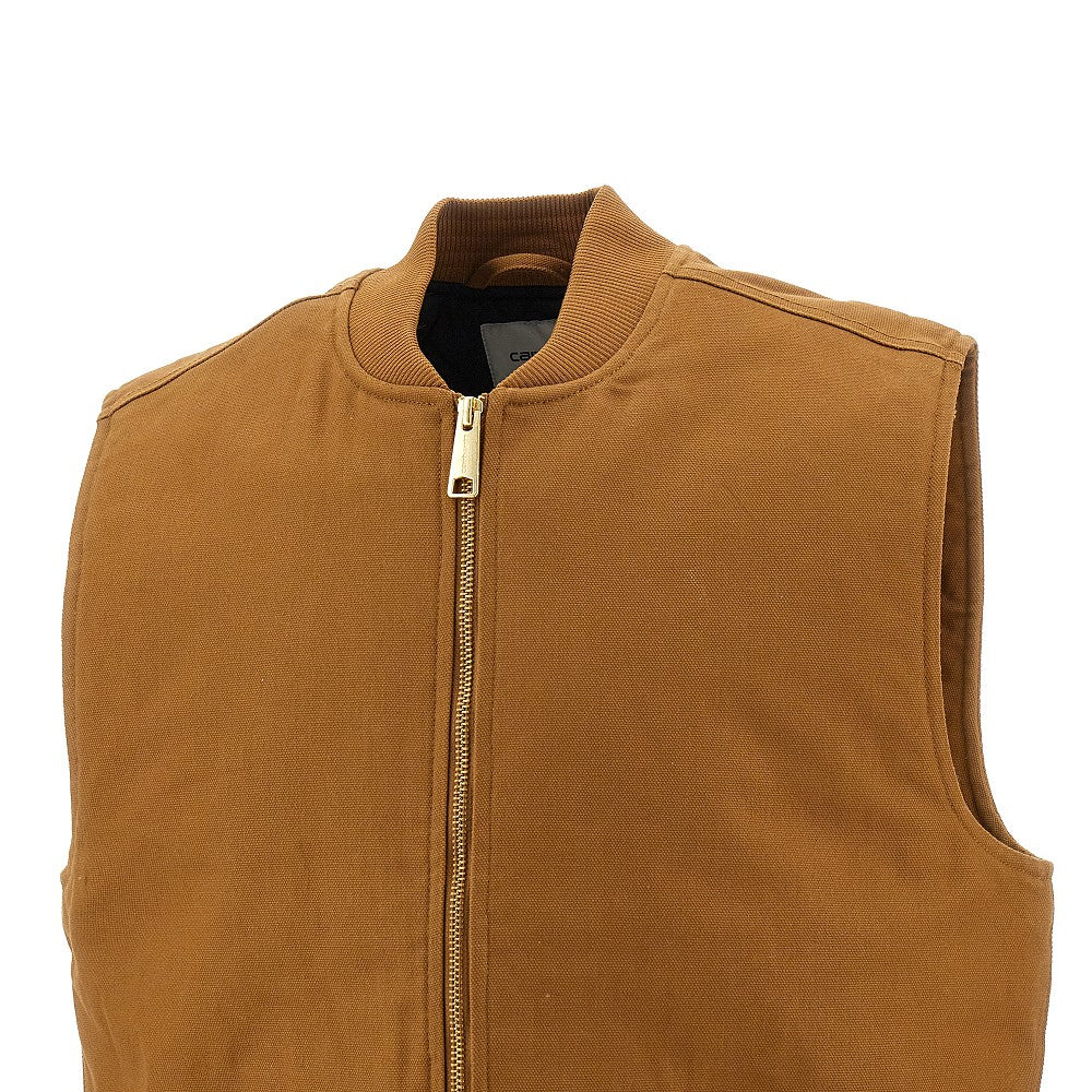 Padded canvas vest