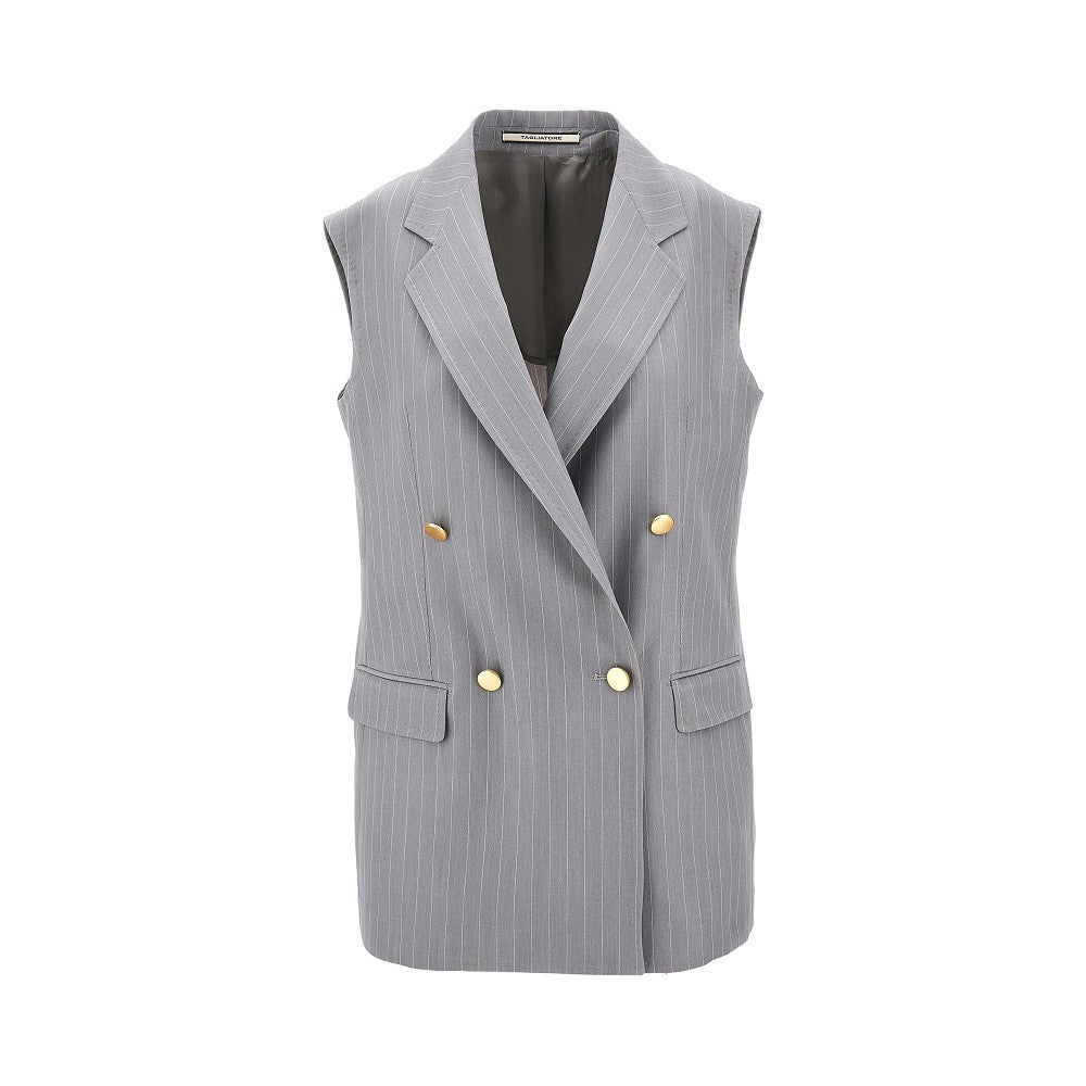 Gilet sartoriale doppiopetto gessato