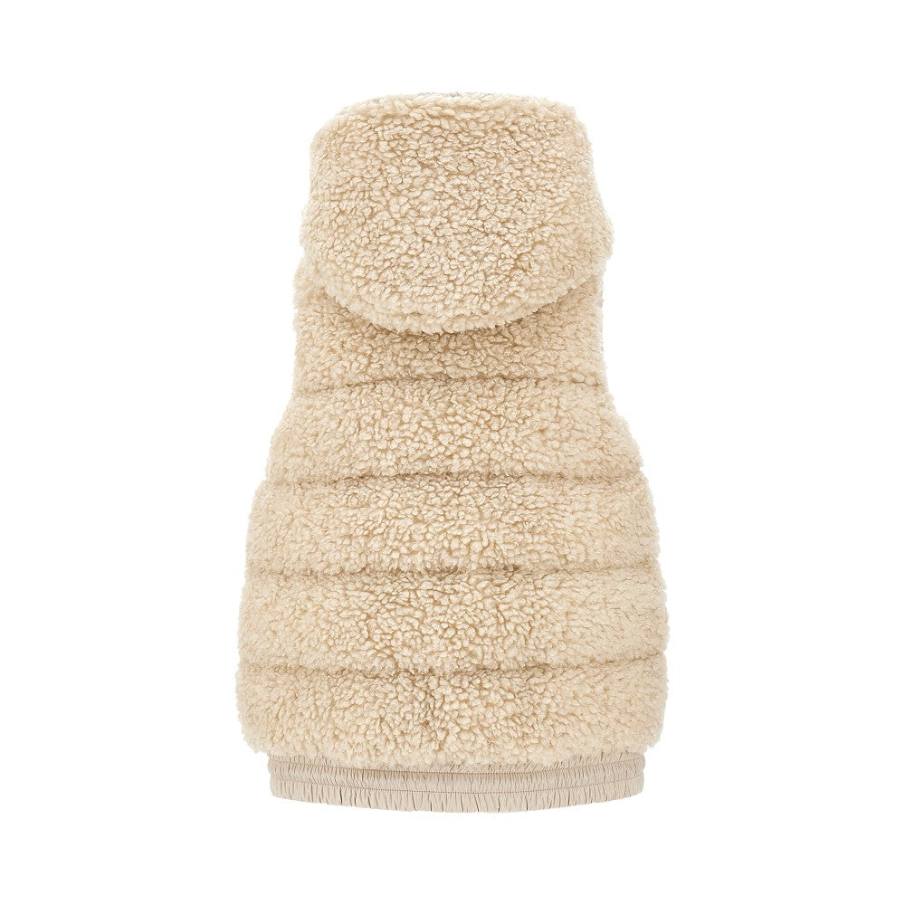 Gilet in shearling sintetico imbottito