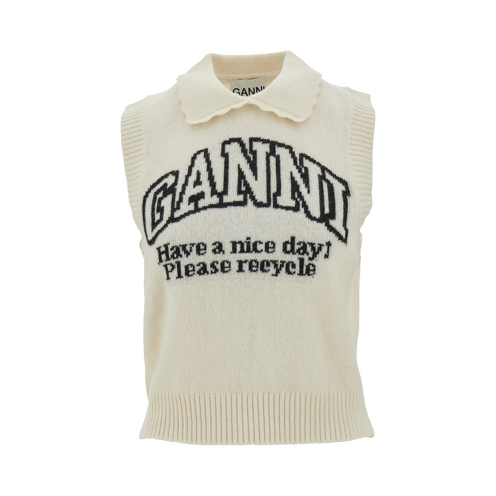 Recycled wool blend vest