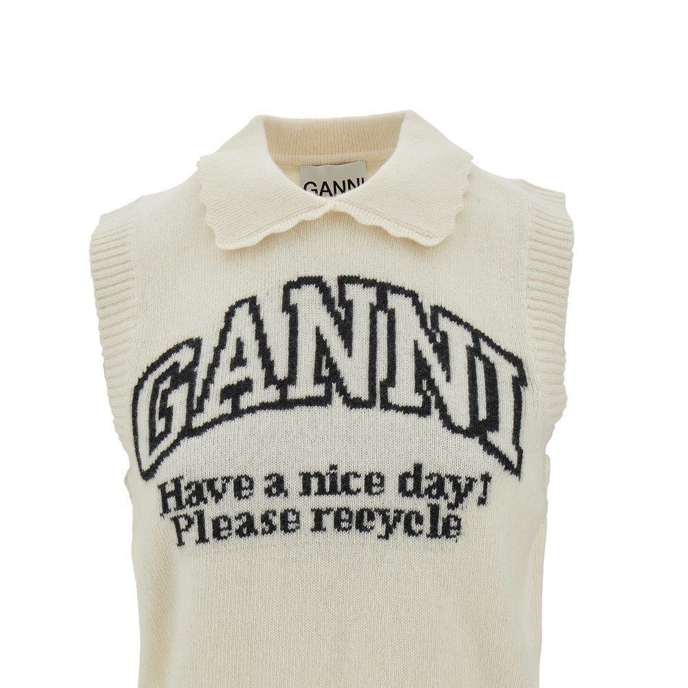 Recycled wool blend vest