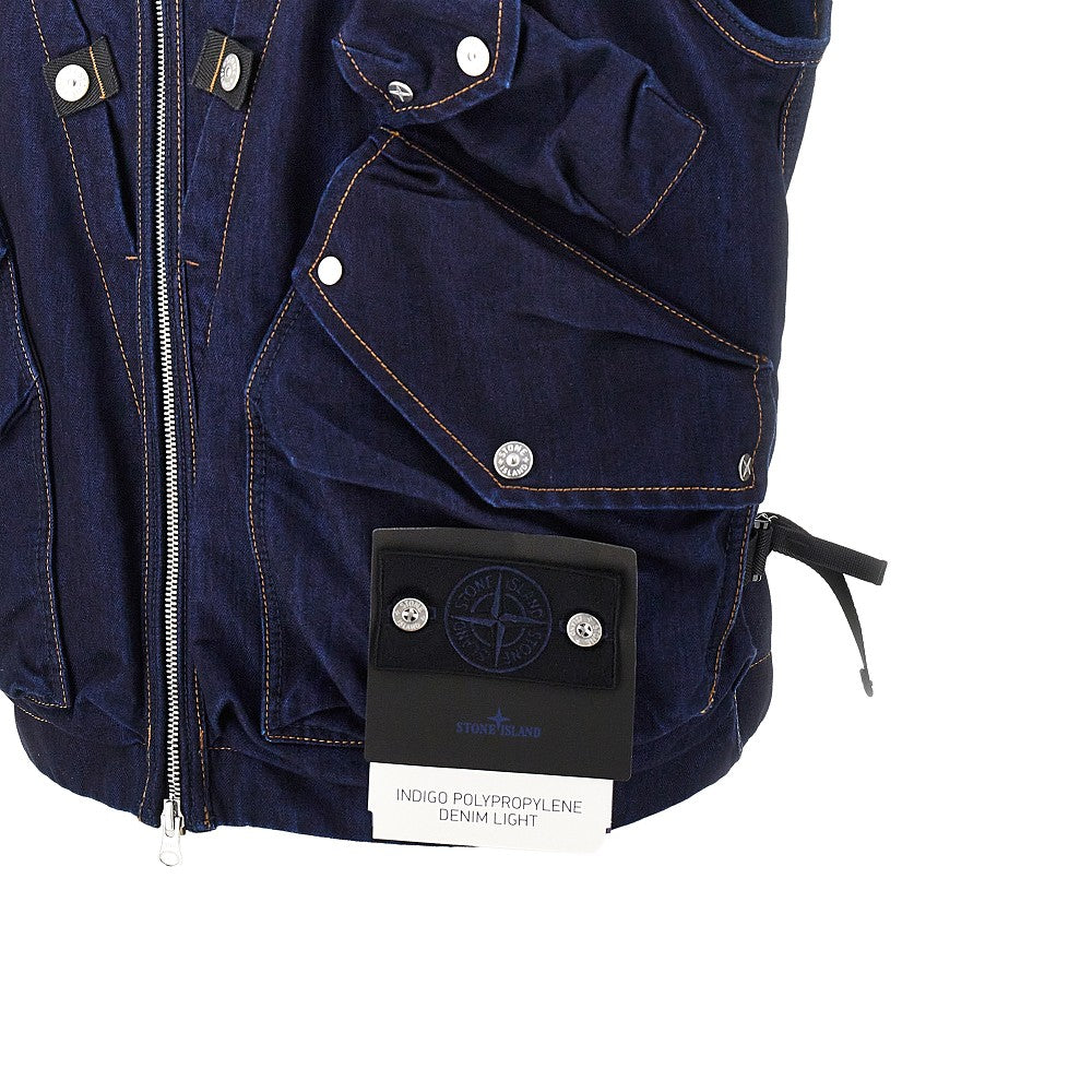 Gilet in Indigo Polypropylene Denim Light