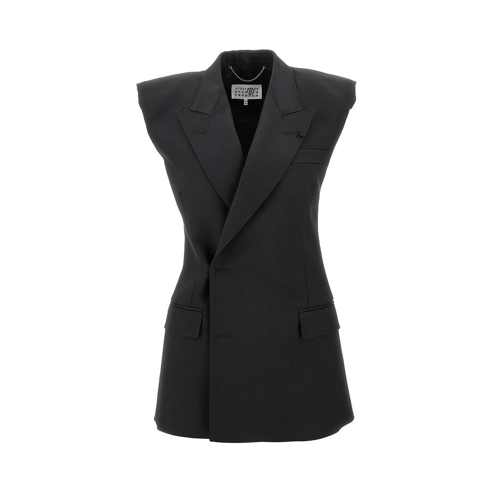 Gilet sartoriale in gabardine