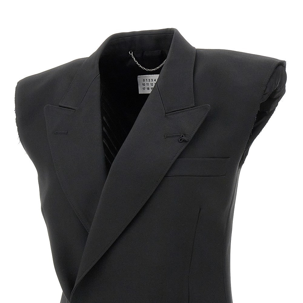 Gilet sartoriale in gabardine