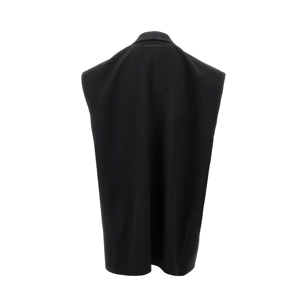 Oversized single-breasted vest