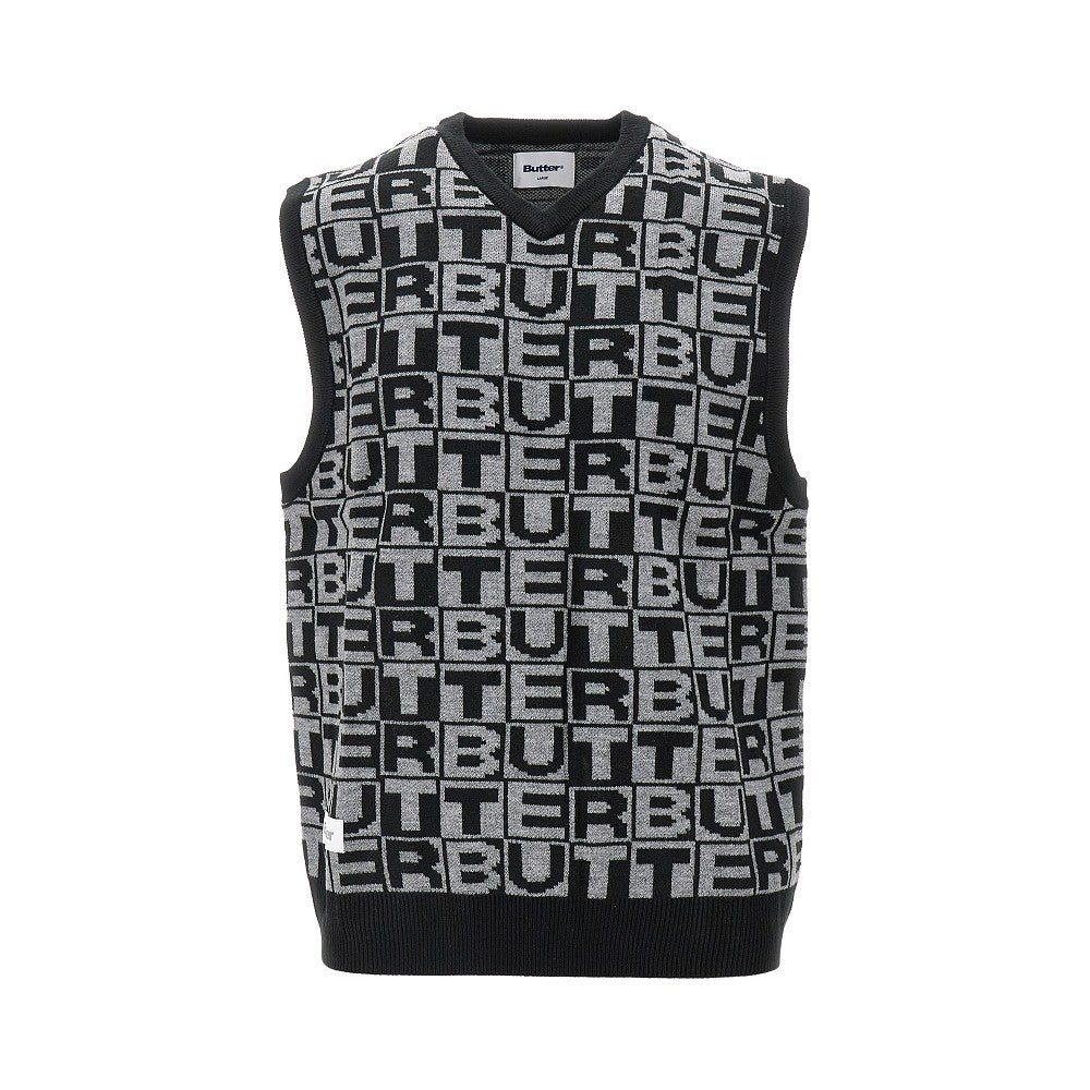 Jacquard knitted vest