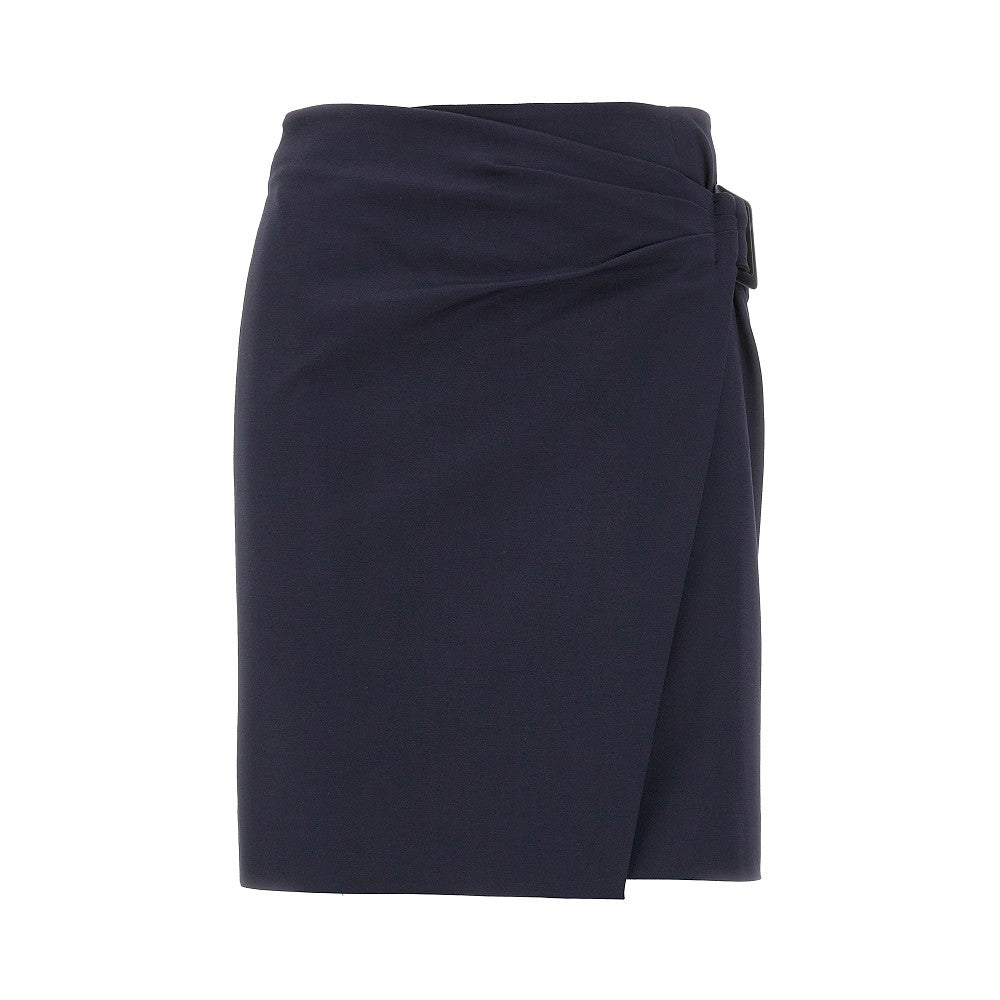 Cotton-blend wrap-aound skirt