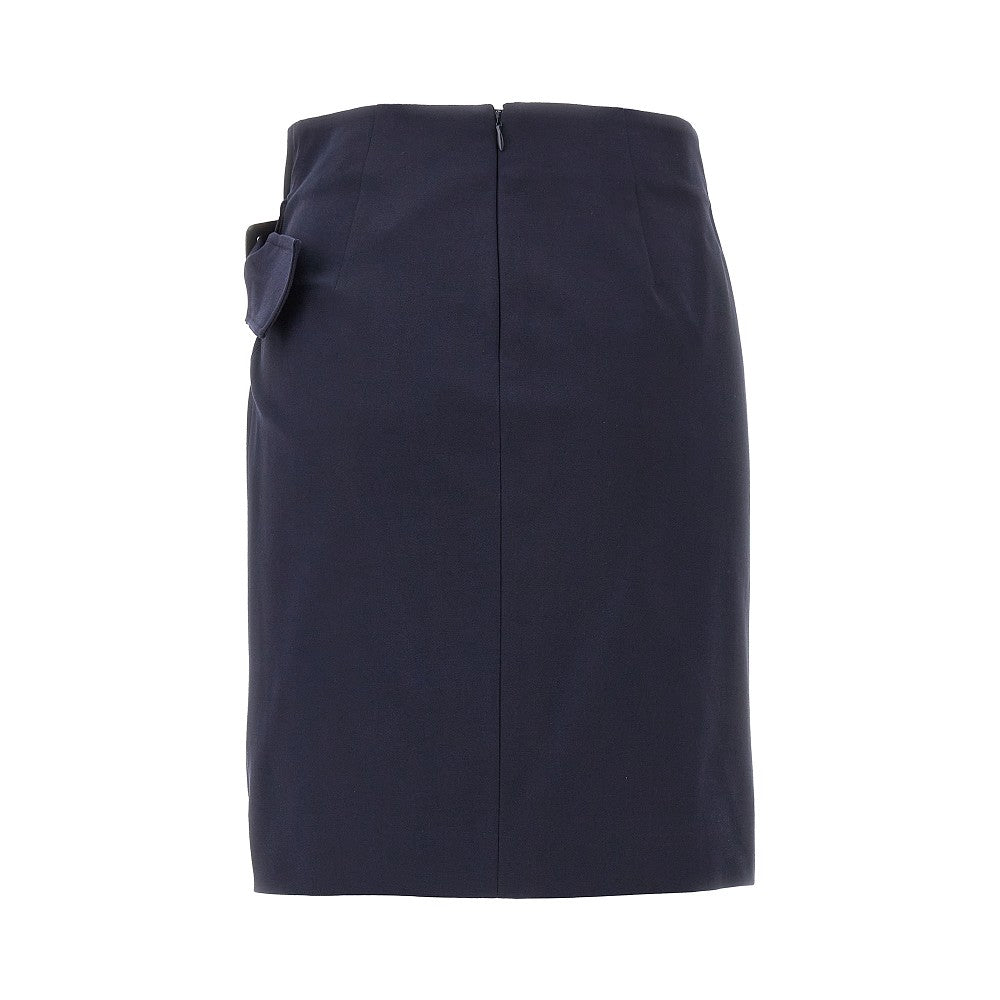 Cotton-blend wrap-aound skirt
