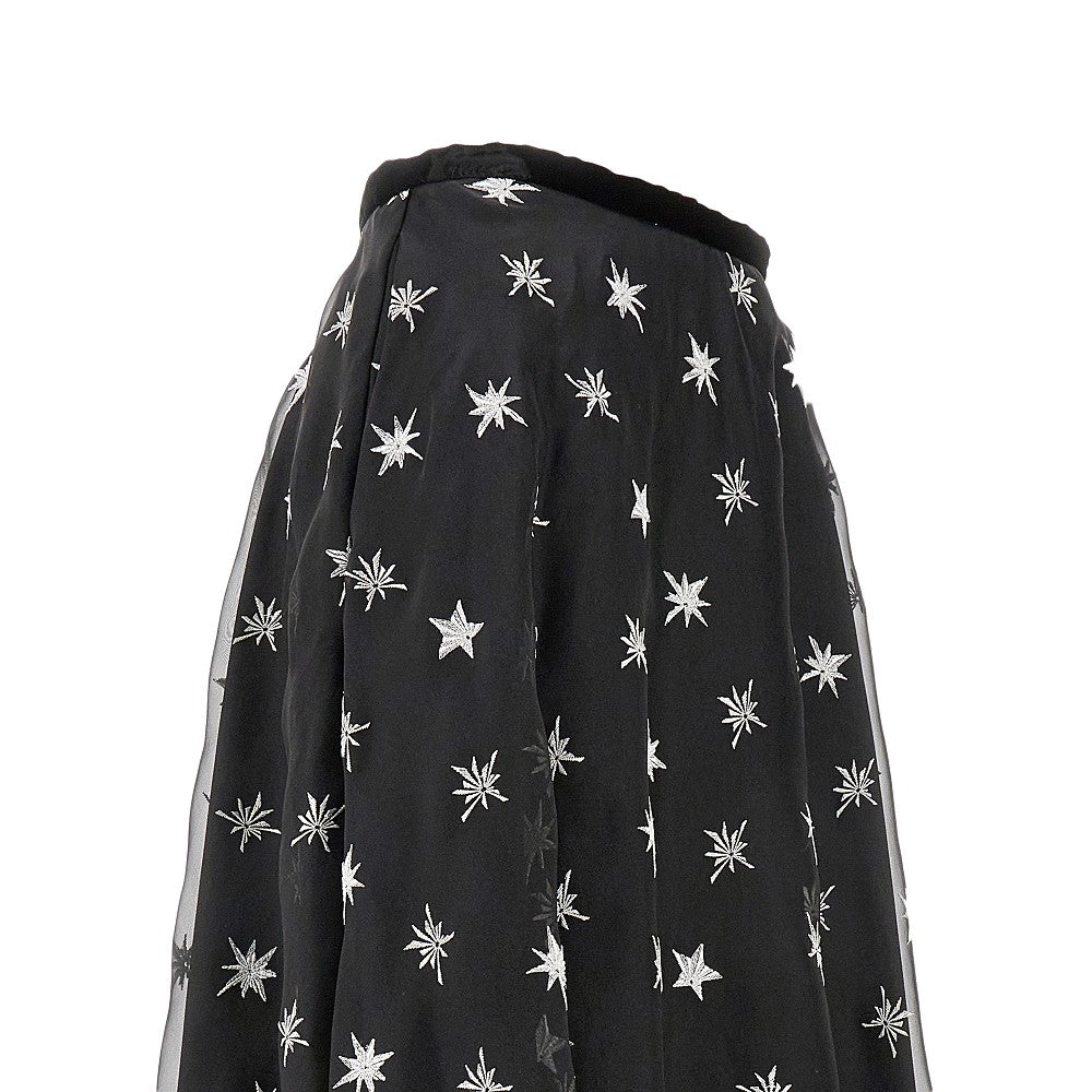 Gonna lunga in organza ricamata