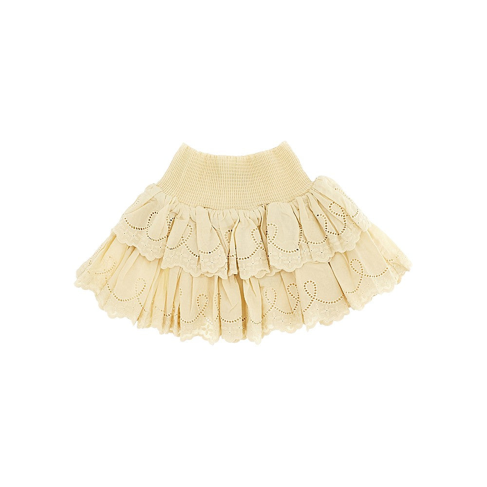 'Posey' cotton flounced skirt