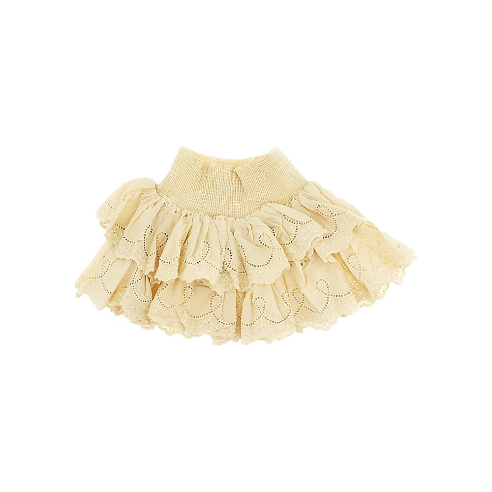 'Posey' cotton flounced skirt