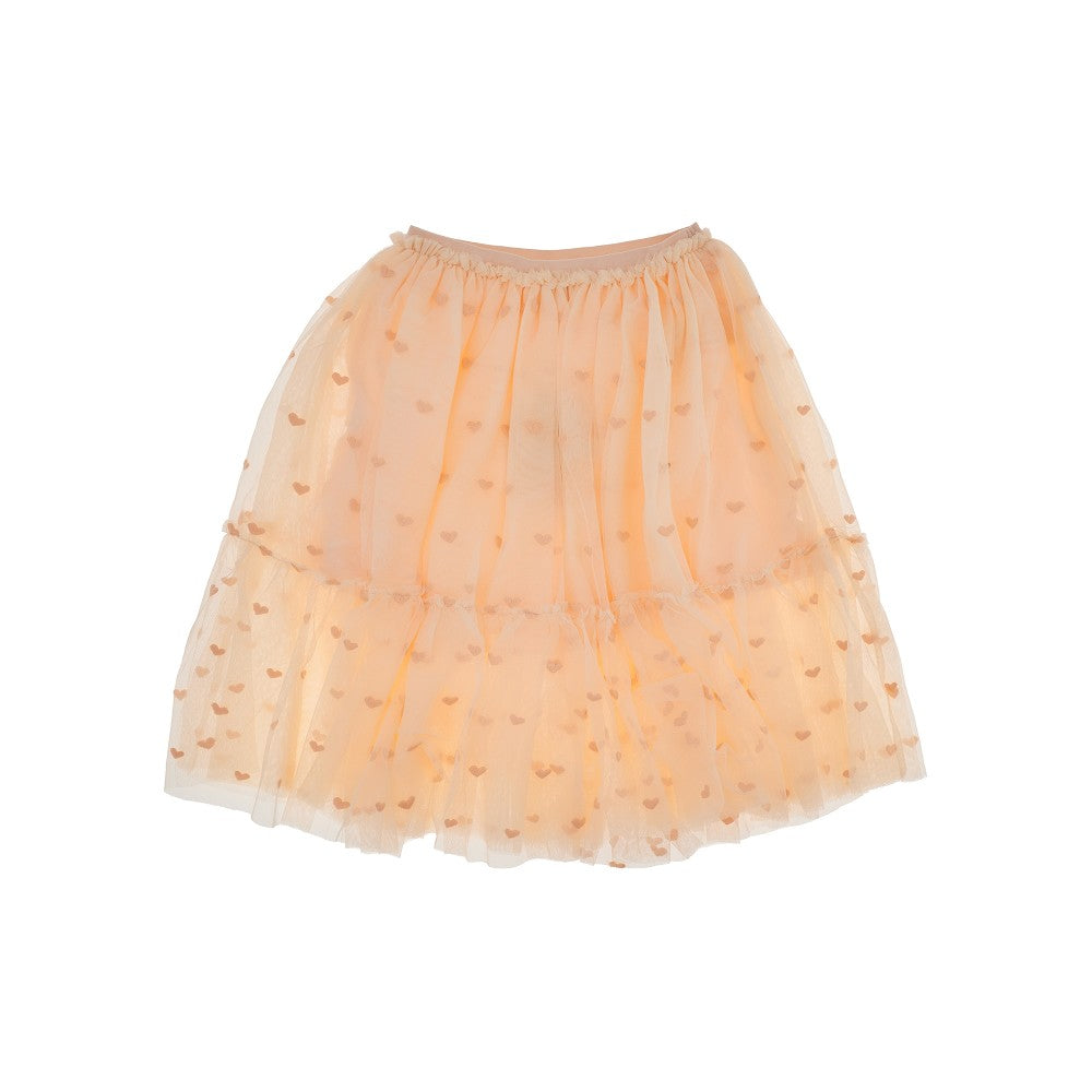 Hearts embroidery tulle skirt